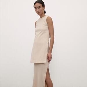 ESSE STUDIOS Split Tank Top Tunic US 8 /AU 12 Longline  Layering Minimalist NWT